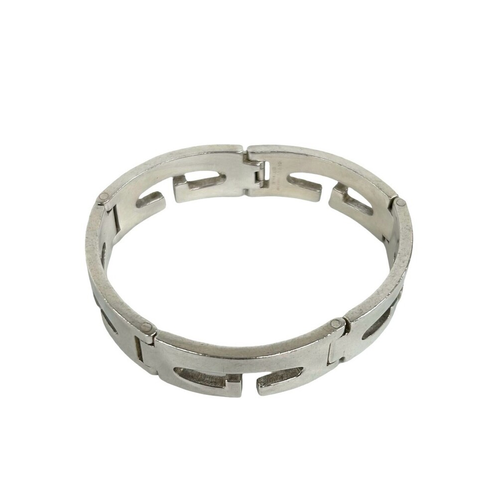 GUCCI Gucci Cutout G Sterling Silver 925 Bracelet Bangle Accessory 13124